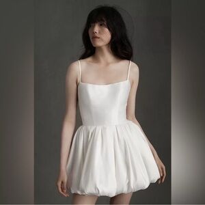 BHLDN by Watters Cleo White Bubble Mini Dress